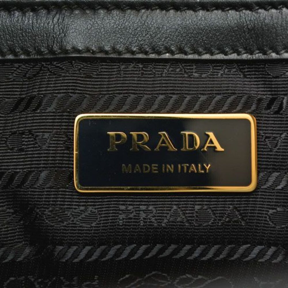 Prada Tote Bag 2-Way Bag 1 Bg507 Soft Calf with Strap - Picture 10 of 14